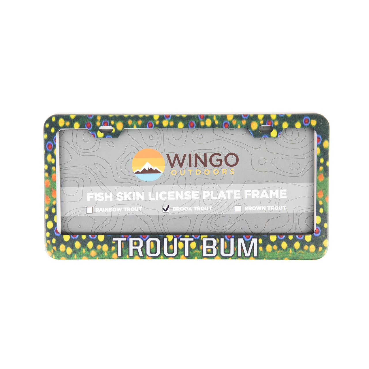 Trout Bum License Plate Frame - Brook Trout (6580590870551)
